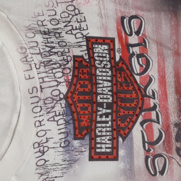 Harley Davidson Sturgis American Flag Mount Rushmore Top - Picture 3 of 11